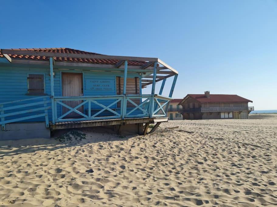 Superbe Studio A 8Mn En Voiture De La Plage Linxe Bagian luar foto